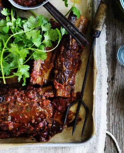 Mexican-style braised beef short ribs