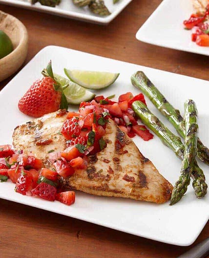 Chipotle Lime Grilled Chicken with Strawberry Salsa
