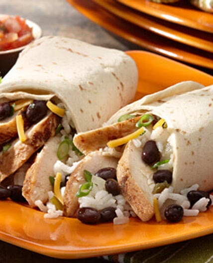 Chicken and Black Bean Burritos