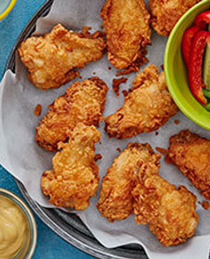 Fried Chicken Wings with Honey Mustard