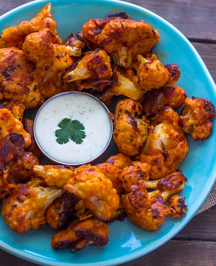 Baked Buffalo Cauliflower wings