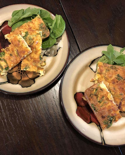 Air fryer breakfast frittata