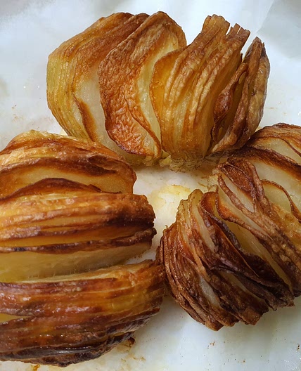 에어프라이어로 아코디언 감자 만들기