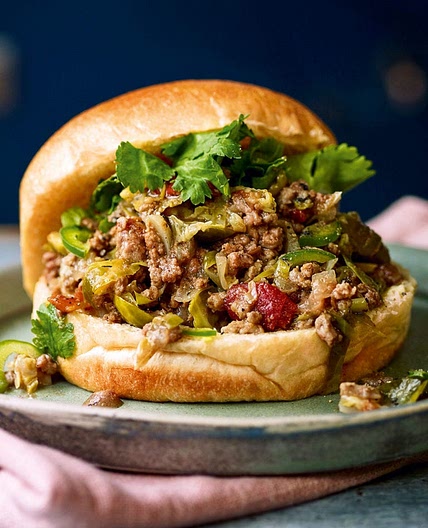 Keema pav with shredded brussels sprouts