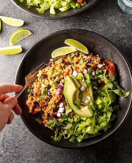 Instant Pot Vegan Quinoa Burrito Bowls