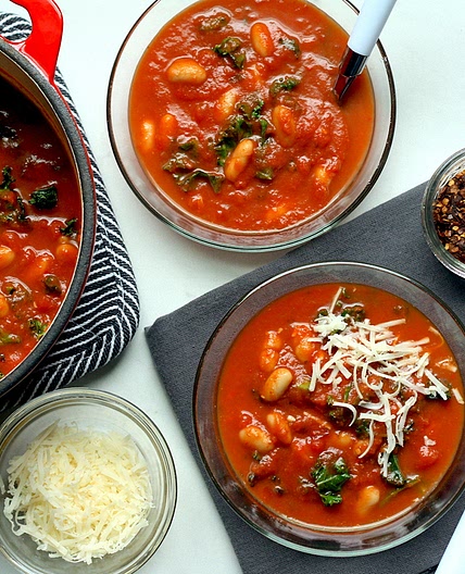 Hearty Tomato Soup with Beans & Greens
