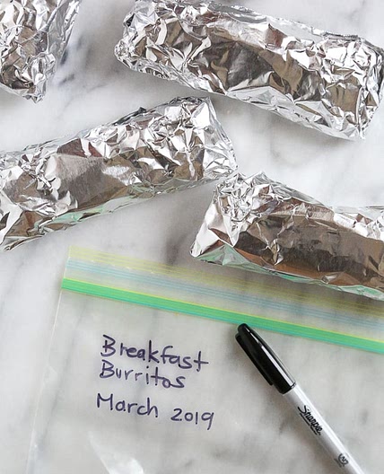 Freezer Breakfast Burritos
