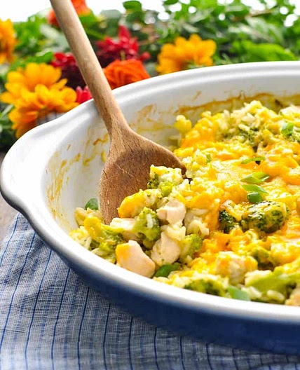 Dump-and-Bake Chicken Broccoli Rice Casserole