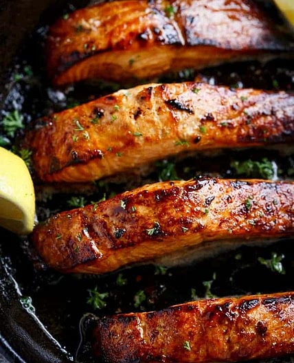 Browned Butter Honey Garlic Salmon