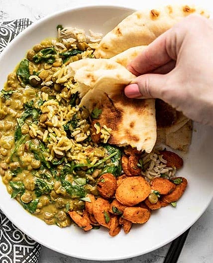 Creamy Coconut Curry Lentils with Spinach