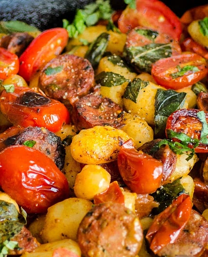 Recipe: Gnocchi Skillet with Chicken Sausage & Tomatoes
