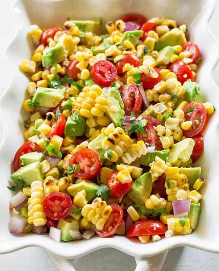 Corn, Avocado, and Tomato Salad