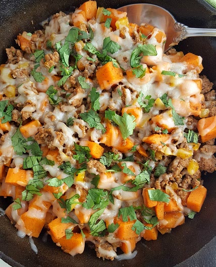 Ground Turkey Sweet Potato Skillet