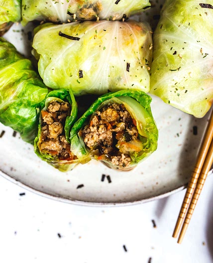 Paleo Cabbage Rolls - Dim Sum Style
