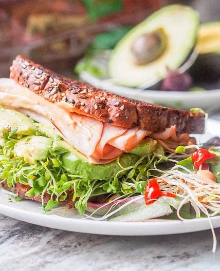 Turkey Avocado Sandwich with Sriracha Aioli Recipe {GF, DF}