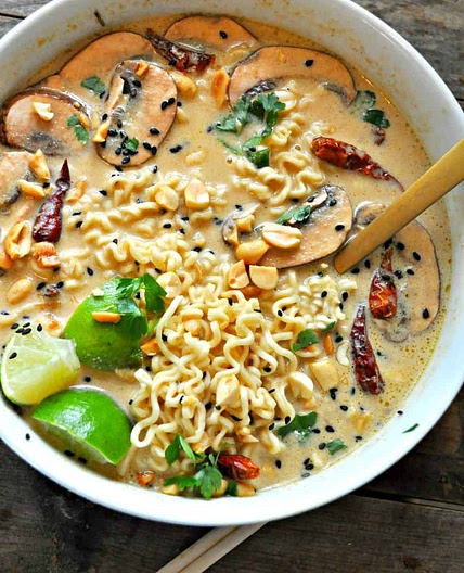 Vegan Spicy Thai Peanut Ramen