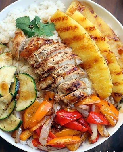 Grilled Hawaiian Chicken Teriyaki Bowls