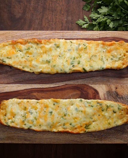 3 Cheese Garlic Bread Recipe by Tasty