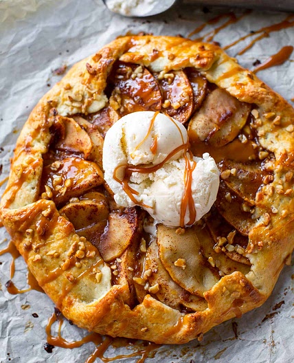 Salted Caramel Apple Galette