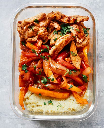 Chicken Fajita Meal-Prep Bowls