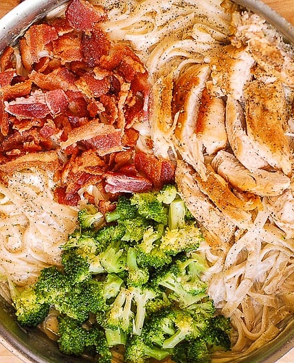 Chicken Broccoli Pasta with Bacon
