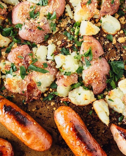 Recipe: 30-Minute Sheet Pan Potatoes and Chicken Sausage