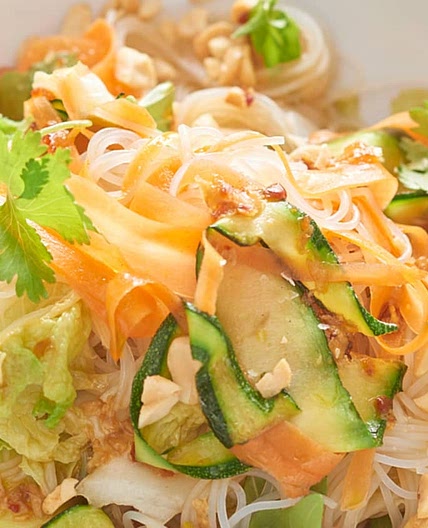 Recipe: No-Chop Cold Veggie Noodle Bowls with Soy Lime Vinaigrette
