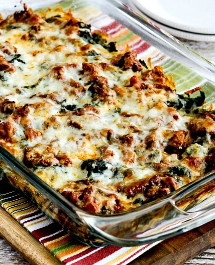 Sausage and Kale Lasagna Casserole