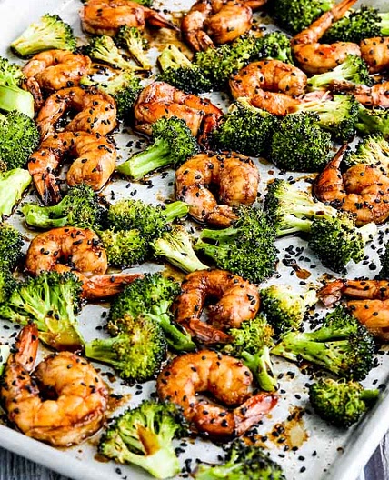 Shrimp and Broccoli Sheet Pan Meal