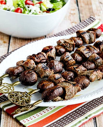 Steak and Mushroom Kabobs