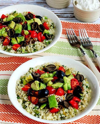 Ground Beef Cauliflower Rice Taco Bowls