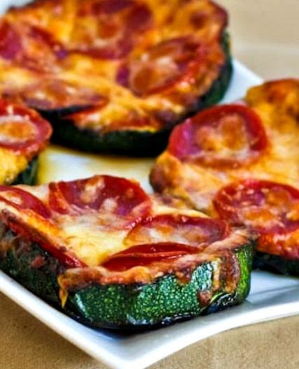 Grilled Zucchini Pizza Slices