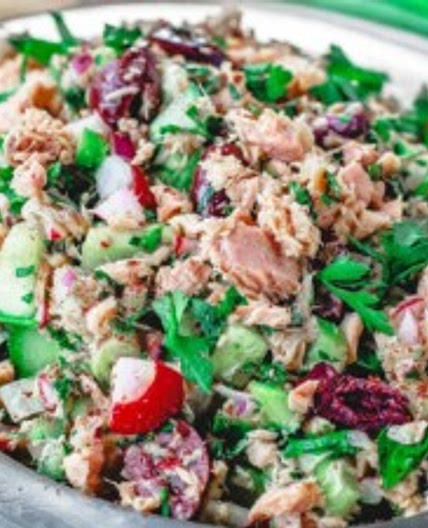 Mediterranean Tuna Salad with a Zesty Dijon Mustard Vinaigrette