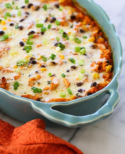 Spiralized Mexican Sweet Potato and Chicken Casserole