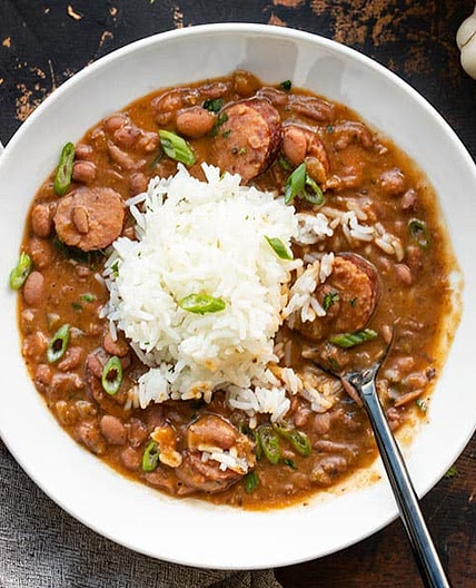 Louisiana Style Red Beans and Rice with Sausage
