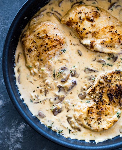 Creamy Garlic Parmesan Mushroom Chicken