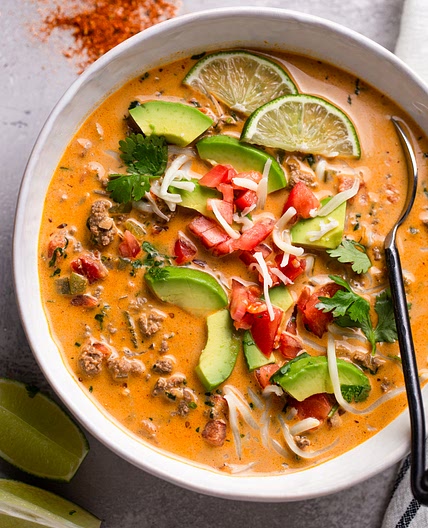 Creamy Taco Soup (Low Carb/Keto)