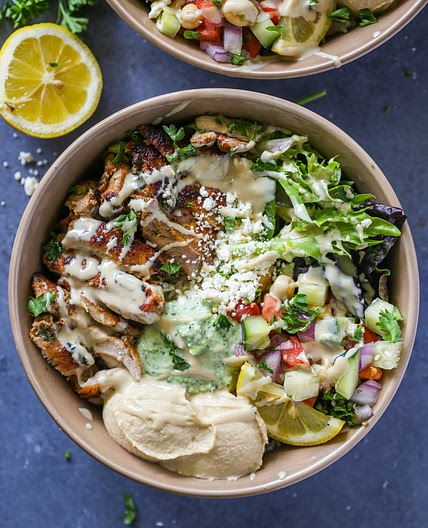 Healthy Chicken Shawarma Bowls