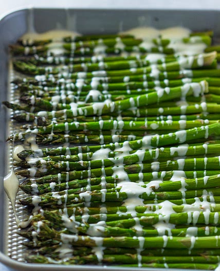 Easy Roasted asparagus with Garlic Parmesan Garlic Parmesan Veggie Drizzle