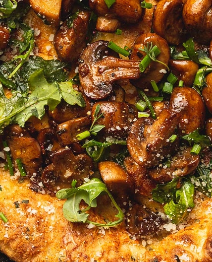Parmesan-Herb Dutch Baby with Garlic-Butter Mushrooms