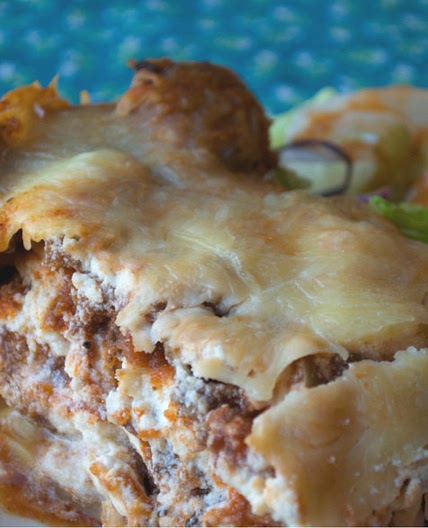 Lightened Up Homemade Lasagna Dish