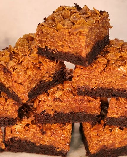 Ultimate Caramel Crunch Cornflake Brownie Recipe | Cupcake Jemma