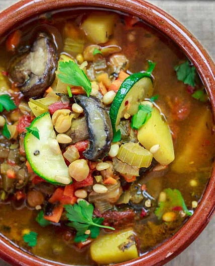 Mediterranean-Style Homemade Vegetable Soup