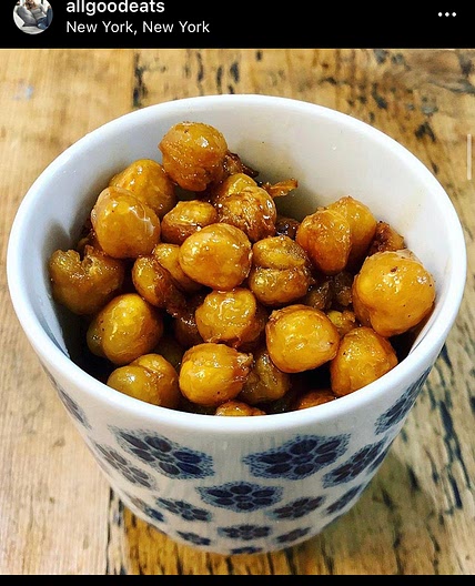 Roasted Chickpeas with Maple Glaze