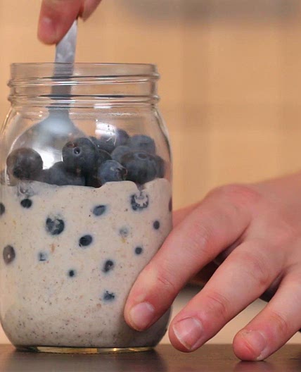 Blueberry Muffin Overnight Oats Recipe by Tasty