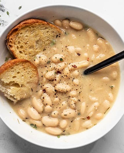Easy Rosemary Garlic White Bean Soup
