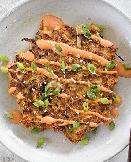 Savory Cabbage Pancakes (Okonomiyaki)