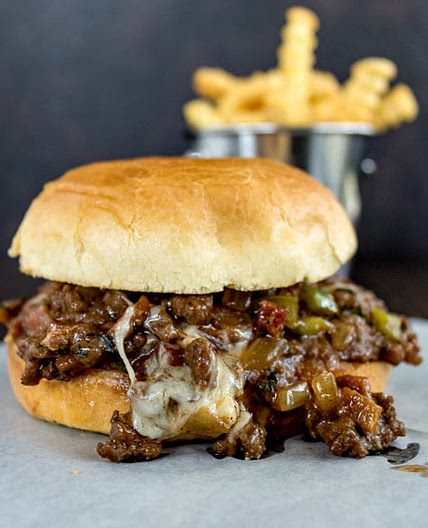 Venison Cheesesteak Sloppy Joes