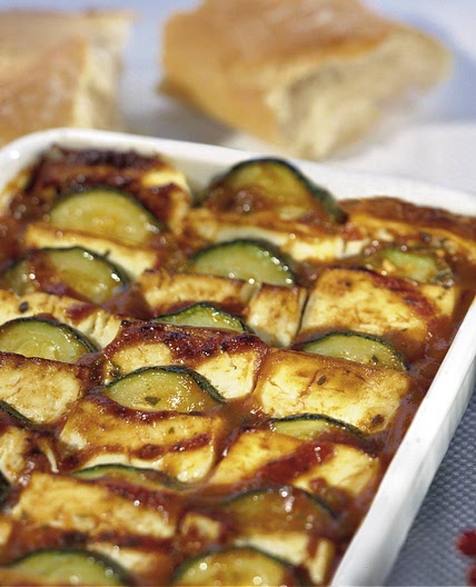 Zucchini-Schafskäse-Gratin