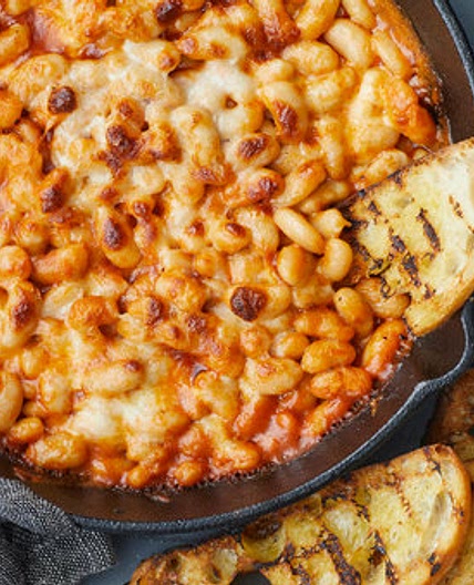 Cheesy White Bean-Tomato Bake